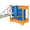 Palet apilable para barriles Bauer FSP-2, abierto lateralmente, para 2 barriles de 200 l, naranja