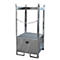 Palette à fûts Bauer FSP-1, ouverture latérale, capacité 1 fût de 200 L, galvanisé