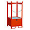 Palette à fûts Bauer FSP-1, ouverture latérale, capacité 1 fût de 200 L, rouge