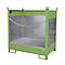 Palette à fûts Bauer FSP-2 G, panneau de protection anti-éclaboussures trilatéral, capacité 2 fûts de 200 L, vert