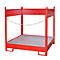 Palette à fûts Bauer FSP-4, ouverture latérale, pour 4 fûts de 200 L, rouge