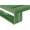 Palette plate en acier, jusqu'à 1500 kg, plateau supérieur fermé, 2 patins en acier, L 1000 x l 800 x H 130 mm, acier, vert réséda RAL 6011