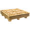 Stack of wooden pallets. The top pallet shows a detailed surface structure.