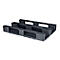 Pallet voor zwaar gebruik FP-HDK1208S, max. belasting 5000/1250/500 kg, gesloten bovendek, 3 loopwagens, L 1200 x B 800 x H 155 mm, gerecycleerd HDPE, 5 stuks