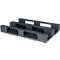 Pallet voor zwaar gebruik FP-HDK1210S, max. belasting 5000/1500/600 kg, gesloten bovendek, 3 loopwagens, L 1200 x B 1000 x H 155 mm, gerecycleerd HDPE, 5 stuks
