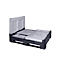 Palletbox Big Box 670 l, B 1200 x D 1000 x H 800 mm, gesloten, opvouwbaar, zilvergrijs, 3 lopers