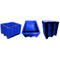 Palletbox Big Box 680 l, B 1200 x D 1000 x H 790 mm, gesloten, blauw, 3 sledes
