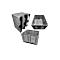 Palletbox Big Box FP-FBO1210K, 680 l, B 1200 x D 1000 x H 790 mm, geperforeerd, zilvergrijs, 3 sledes, tot 450 kg