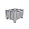 Palletcontainer Big Box FP-FBO1210, 680 l, B 1200 x D 1000 x H 790 mm, geperforeerd, zilvergrijs, 4 poten, tot 450 kg