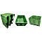 Palletcontainer Big Box FP-FBO1210K, 680 l, B 1200 x D 1000 x H 790 mm, geperforeerd, lichtgroen, 3 sledes, tot 450 kg