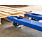 Palletwagen, handmatig, rubberen zwenkwielen, nylon tandemwielen, vorklengte 1150 mm, tot 2500 kg, blauw