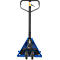 Palletwagen, handmatig, rubberen zwenkwielen, nylon tandemwielen, vorklengte 1150 mm, tot 2500 kg, blauw