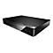 Lecteur Blu-ray Panasonic noir. Face avant : logo, bouton d'alimentation, voyant d'alimentation, nom du modèle et port USB.