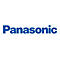Blauer Panasonic Schriftzug vor weißem Hintergrund.