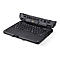 Schwarze Notebook-Tastatureinheit mit Docking-Anschluss vor neutralem Hintergrund.