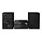 Schwarzes Stereo-Set mit Lautsprechern, Player und Schriftzug Panasonic.