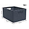 Panier COUNTRY, 18 litres, aspect rotin, plastique, lavable au lave-vaisselle, empilable, L 278 x L 368 x H 199 mm, bleu foncé