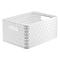 Panier de rangement Rotho COUNTRY, volume 11 l, format A5+, empilable, sans couvercle, L 328 x l 238 x H 160 mm, PP, blanc