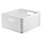 Panier de rangement Rotho COUNTRY, volume 14 l, carré, empilable, sans couvercle, L 328 x l 300 x H 160 mm, PP, blanc