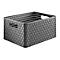 Panier de rangement Rotho COUNTRY, volume 18 l, format A4, empilable, sans couvercle, L 368 x l 278 x H 191 mm, PP, anthracite
