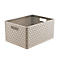 Panier de rangement Rotho COUNTRY, volume 28 l, format A4+, sans couvercle, empilable, L 430 x l 330 x H 215 mm, PP, cappuccino