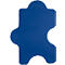 Panneau acoustique mural puzzle, l. 1000 x H 500 mm, en filaments de polyester aspect feutre, bleu RAL 5005