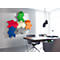 Panneau acoustique mural puzzle, l. 1000 x H 500 mm, en filaments de polyester aspect feutre, ivoire RAL 1015