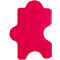 Panneau acoustique mural puzzle, l. 1000 x H 500 mm, en filaments de polyester aspect feutre, rouge framboise RAL 3027