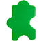 Panneau acoustique mural puzzle, l. 1000 x H 500 mm, en filaments de polyester aspect feutre, vert RAL 6018