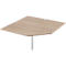 Panneau angulaire système, CAD, pied, L 1200 mm x P 1200 mm, chêne/alu blanc