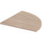 Panneau d'angle système, arrondi à 90°, L 800 x P 800 mm, chêne/alu blanc