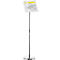 Panneau d'information Durable, avec cadre à clipser DIN A4, format vertical &amp; horizontal, réglable en hauteur, aluminium &amp; polystyrène, argenté