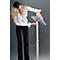 Panneau d'information Update Display, DIN A4, réglable en hauteur, inclinable, cadre pliable 25 mm, aluminium, argenté
