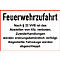 Panneau d'interdiction de stationner « Feuerwehrzufahrt » (« Accès réservé aux pompiers ») (alu Dibond)