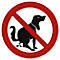 Panneau de signalisation Moedel 'Pas de toilettes pour chiens ici', jusqu'à 8 m, Ø 200 mm aluminium, rouge-noir-blanc