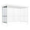 Panneau latéral pour abri pour fumeurs WSM Jena, arceau, armature thermolaquée blanc gris RAL 9002