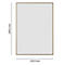 Cadre rectangulaire avec fond blanc. Dimensions : 299,5 mm x 212,5 mm.