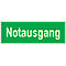 Panneau « Notausgang » (« Sortie de secours »), plastique, phosphorescent (PHL)