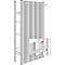 Panneaux arrières, pour largeur de module 1283 mm, H 2967 mm
