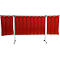 Pantalla protectora para soldadura portátil, de 3 piezas, lamas de 2 mm de grosor, EN ISO 25980, An 3800 x Al 1920 mm, azul/rojo