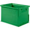 Papelera apilable serie 14/6-3 S, polipropileno, con asa, L 310 x A 210 x A 197 mm, 9,3 L, verde