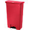 Papelera de pedal Slim Jim®, plástico, capacidad 68 litros, rojo