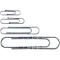 Paperclips, gegolfd, gegalvaniseerd, div. uitvoeringen, 100 stuks