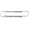 Paperclips, gegolfd, gegalvaniseerd, met bolvormig uiteinde, 100 stuks, lengte 77 mm
