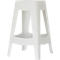 Paperflow BELLINI barkruk, zithoogte 68,5 mm, onderstel met 4 poten, polypropeen, wit, 2 stuks