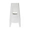 Paperflow BELLINI barkruk, zithoogte 68,5 mm, onderstel met 4 poten, polypropeen, wit, 2 stuks