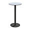Paperflow buitentafel Cross, rond, plaatvoet, ⌀ 600 x H 1100 mm, grijs/matzwart