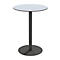Paperflow buitentafel Cross, rond, plaatvoet, ⌀ 800 x H 1100 mm, grijs/matzwart