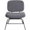 Paperflow Curve fauteuil, industrieel ontwerp, polyester bekleding, stalen &amp; multiplex frame, B 570 x D 710 x H 755 mm, antraciet