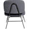 Paperflow Curve fauteuil, industrieel ontwerp, polyester bekleding, stalen &amp; multiplex frame, B 570 x D 710 x H 755 mm, antraciet